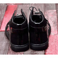 Black PU Patent Leather Men Shoes with Lace up (YN-25)